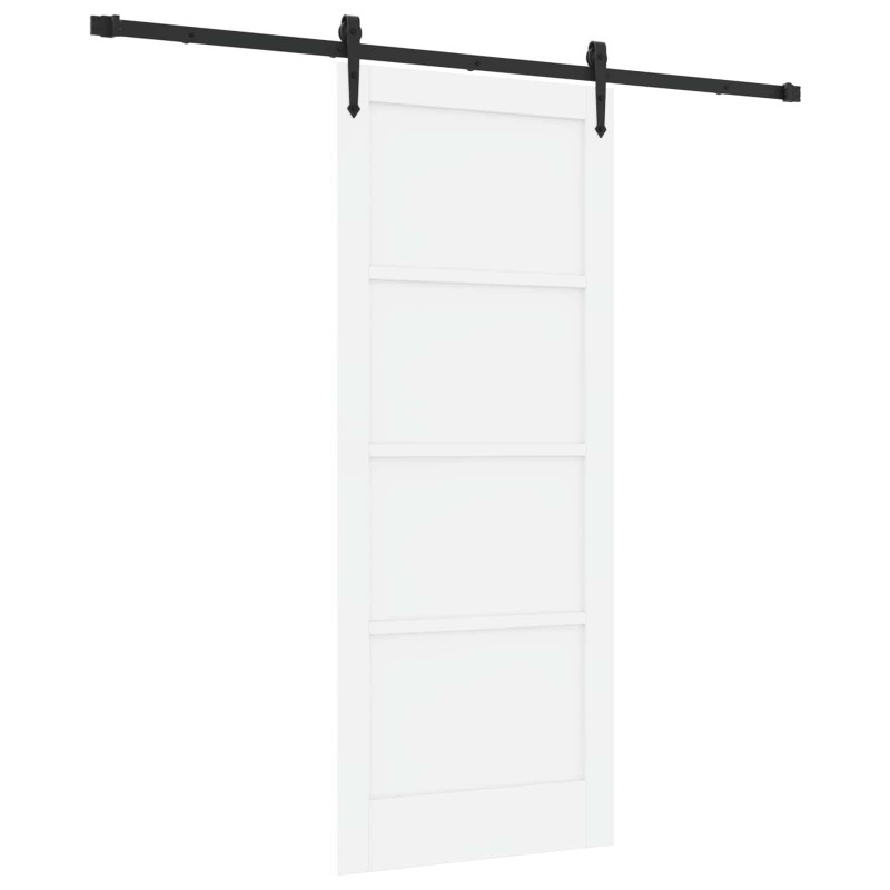 Drzwi przesuwne ORKDAL Biały 83 x 202 cm Lite drewno sosnowe