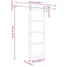 Drzwi przesuwne ORKDAL naturalny 83 x 232 cm