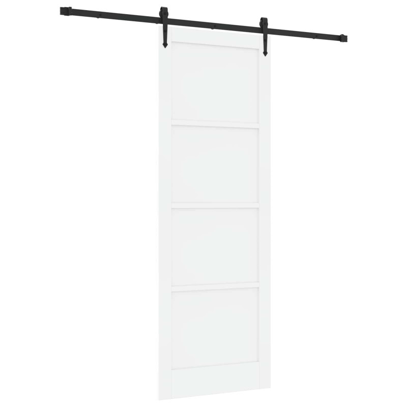 Drzwi przesuwne ORKDAL Biały 83 x 232 cm Lite drewno sosnowe