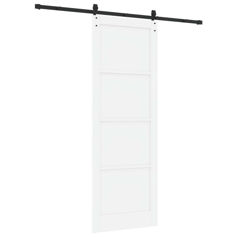 Drzwi przesuwne ORKDAL Biały 83 x 232 cm Lite drewno sosnowe