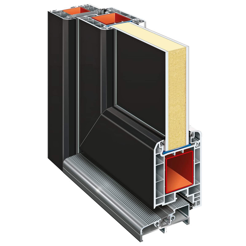 Drzwi Frontowe antracytowy 108 x 208 cm PVC