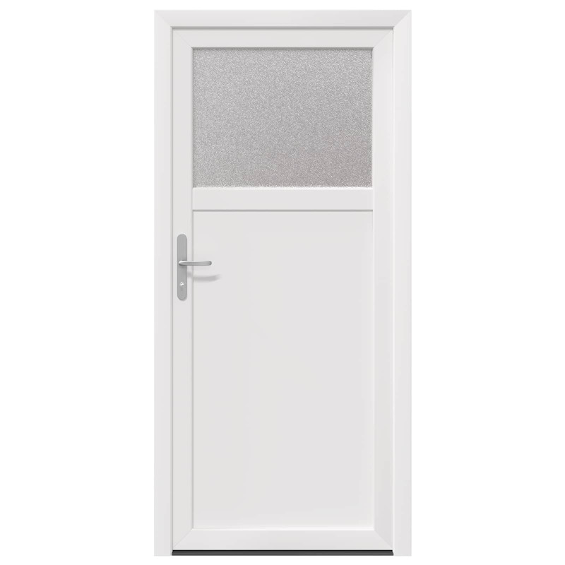 Drzwi Wejściowe Boczne Biały 98 x 198 cm PVC