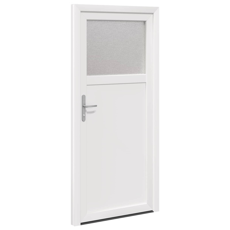 Drzwi Wejściowe Boczne Biały 98 x 198 cm PVC