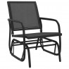 Ogrodowe fotele bujane, 2 szt., czarne, 61x76x87 cm, textilene