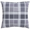 Poduszka na zewnątrz 4 pcs Szary w krate 60 x 60 cm tkanina