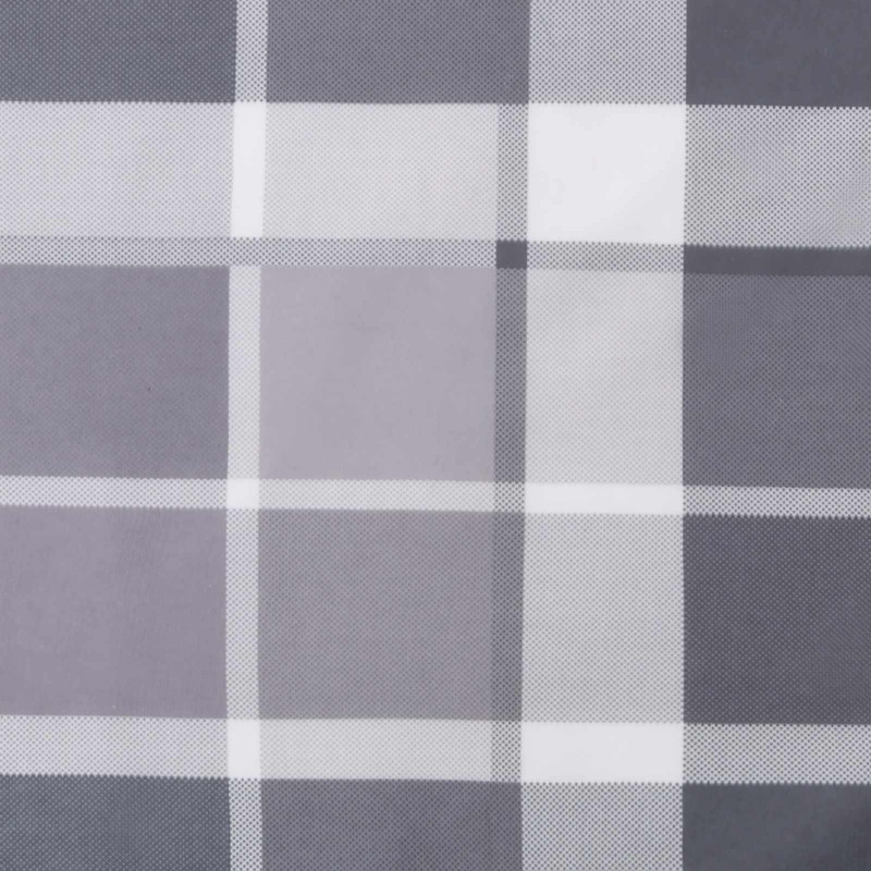 Poduszka na zewnątrz 4 pcs Szary w krate 60 x 60 cm tkanina
