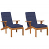 Poduszka na zewnątrz 2 pcs Granatowy 180 x 55 x 7 cm tkanina