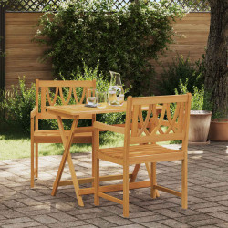 Ławka ogrodowa 2 pcs naturalny 56 x 55,5 x 90 cm