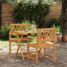 Ławka ogrodowa 2 pcs naturalny 56 x 55,5 x 90 cm