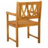 Ławka ogrodowa 2 pcs naturalny 56 x 55,5 x 90 cm