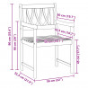 Ławka ogrodowa 2 pcs naturalny 56 x 55,5 x 90 cm