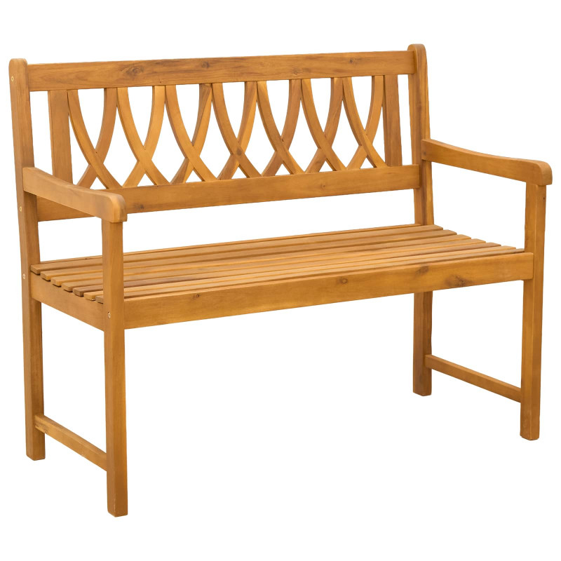 Ławka ogrodowa naturalny 110 x 55,5 x 90 cm Lite Drewno Akacji