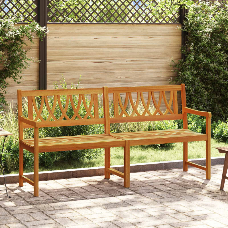 Ławka ogrodowa naturalny 180 x 55,5 x 90 cm Lite Drewno Akacji