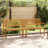 Ławka ogrodowa naturalny 220 x 55,5 x 90 cm Lite Drewno Akacji