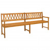 Ławka ogrodowa naturalny 220 x 55,5 x 90 cm Lite Drewno Akacji