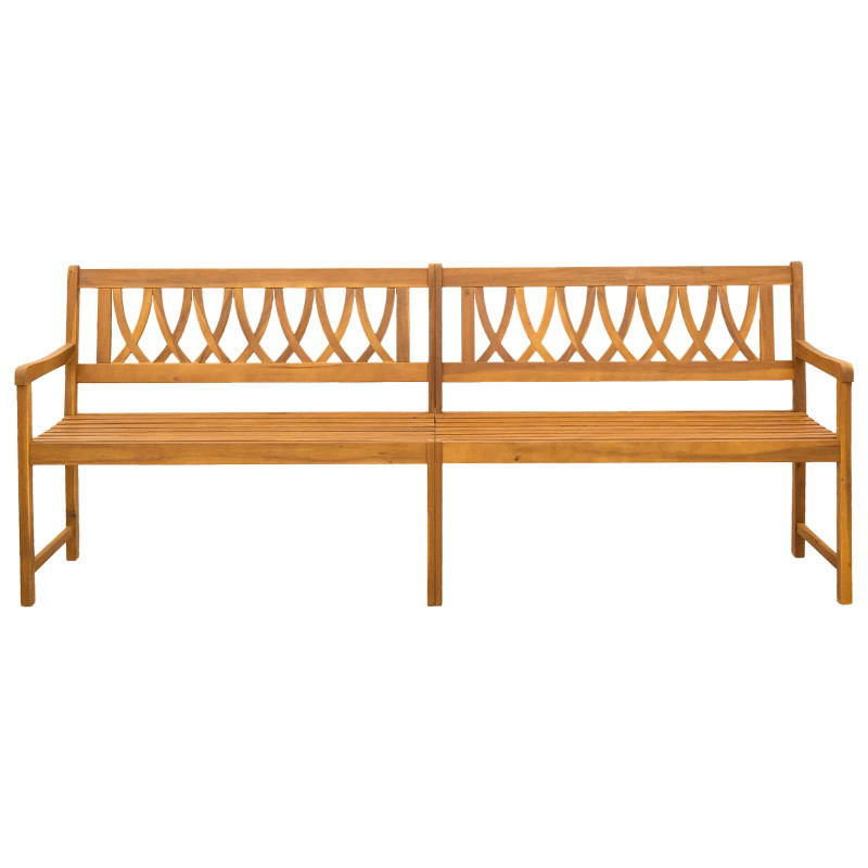 Ławka ogrodowa naturalny 220 x 55,5 x 90 cm Lite Drewno Akacji