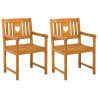 Ławka ogrodowa 2 pcs naturalny 56 x 55,5 x 90 cm