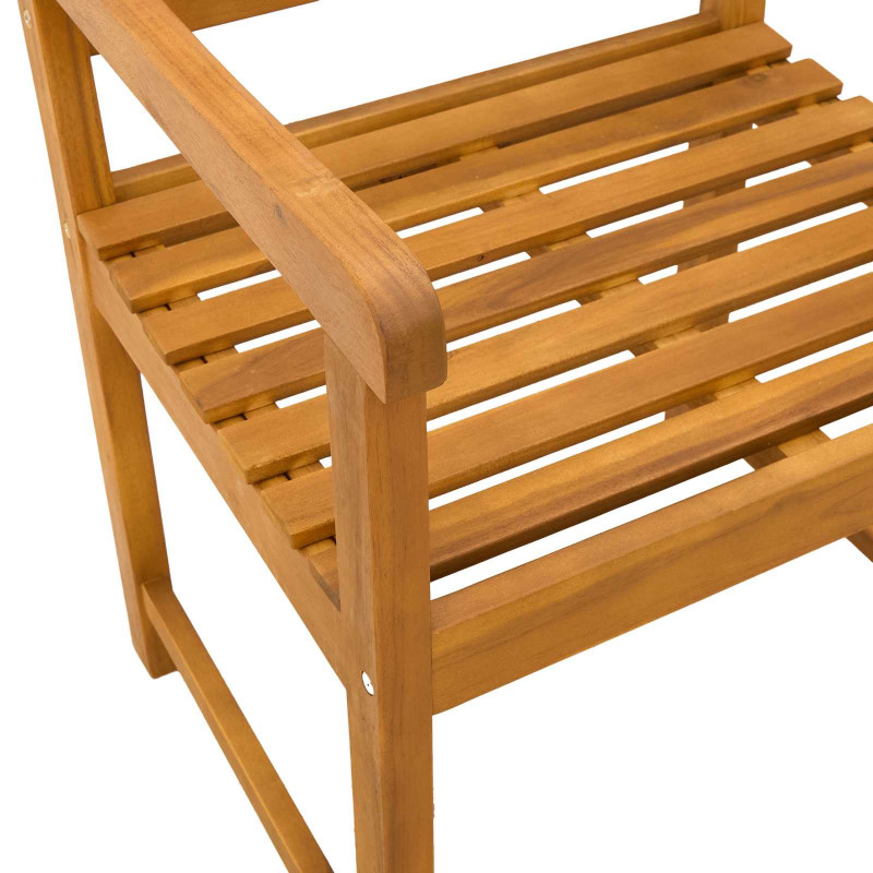 Ławka ogrodowa 2 pcs naturalny 56 x 55,5 x 90 cm
