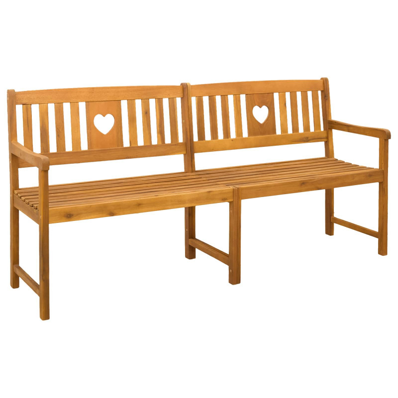 Ławka ogrodowa naturalny 180 x 55,5 x 90 cm Lite Drewno Akacji