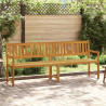 Ławka ogrodowa naturalny 220 x 55,5 x 90 cm Lite Drewno Akacji