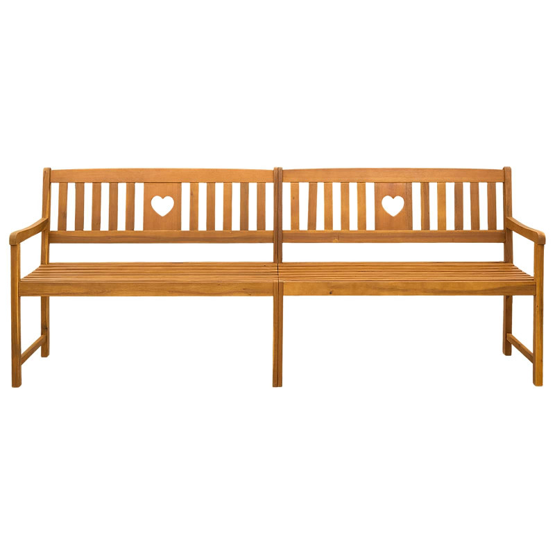 Ławka ogrodowa naturalny 220 x 55,5 x 90 cm Lite Drewno Akacji