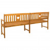 Ławka ogrodowa naturalny 220 x 55,5 x 90 cm Lite Drewno Akacji