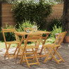 Składane krzesła ogrodowe 4 pcs naturalny 40 x 53 x 80 cm
