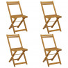 Składane krzesła ogrodowe 4 pcs naturalny 40 x 53 x 80 cm