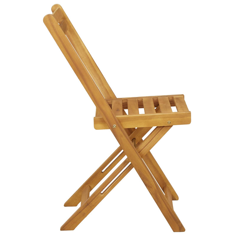 Składane krzesła ogrodowe 4 pcs naturalny 40 x 53 x 80 cm