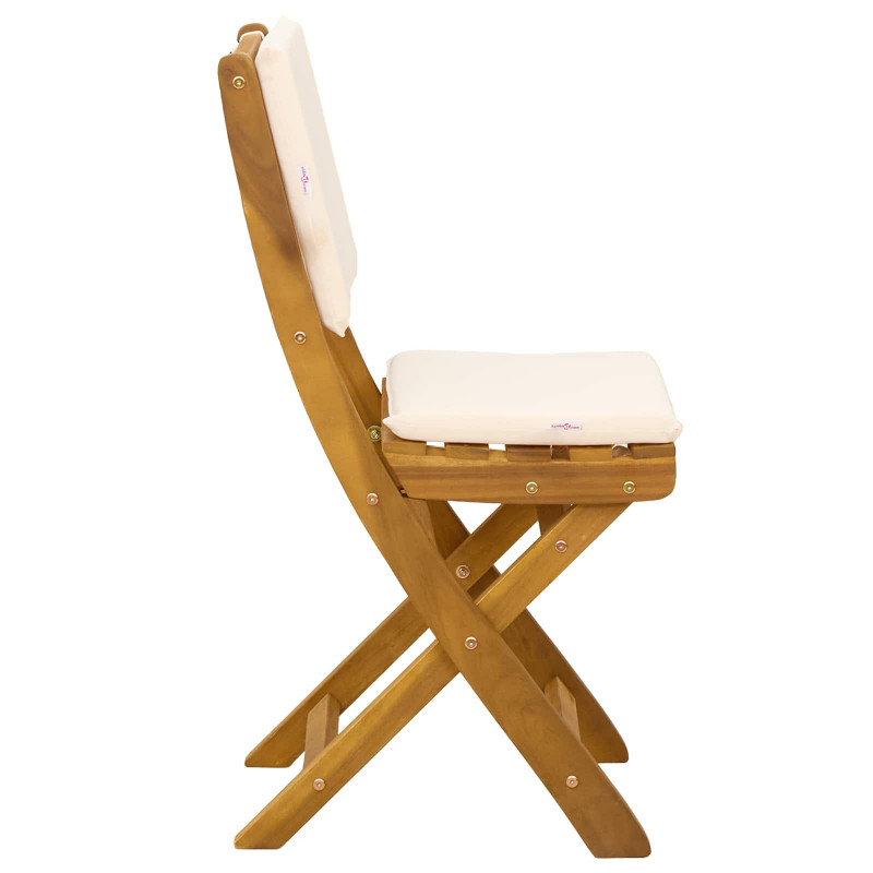 Krzesła Bistro na Zewnątrz 2 pcs kremowobiały 38 x 46 x 85 cm