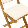 Krzesła Bistro na Zewnątrz 2 pcs kremowobiały 38 x 46 x 85 cm