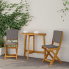 Krzesła Bistro na Zewnątrz 2 pcs ciemnoszary 38 x 46 x 85 cm