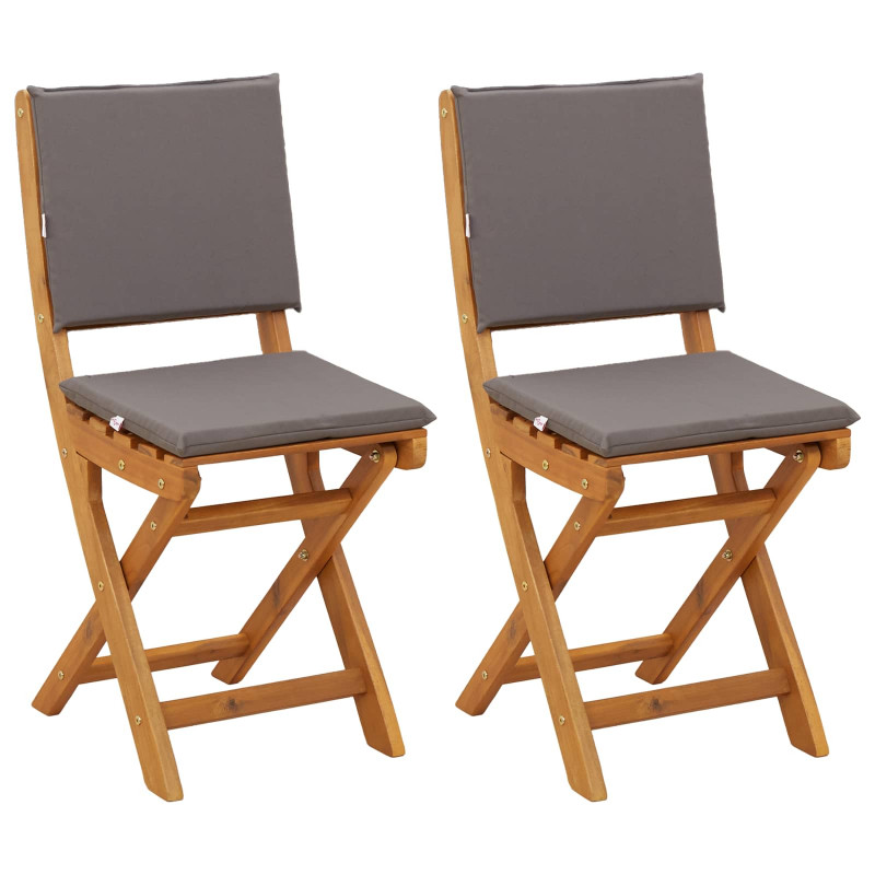 Krzesła Bistro na Zewnątrz 2 pcs ciemnoszary 38 x 46 x 85 cm