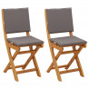 Krzesła Bistro na Zewnątrz 2 pcs ciemnoszary 38 x 46 x 85 cm