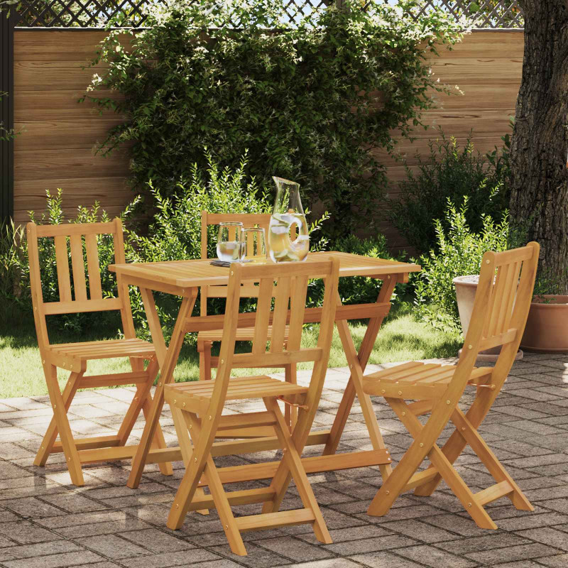 Krzesła Bistro na Zewnątrz 4 pcs naturalny 40 x 42 x 85 cm