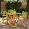 Krzesła Bistro na Zewnątrz 4 pcs naturalny 40 x 42 x 85 cm