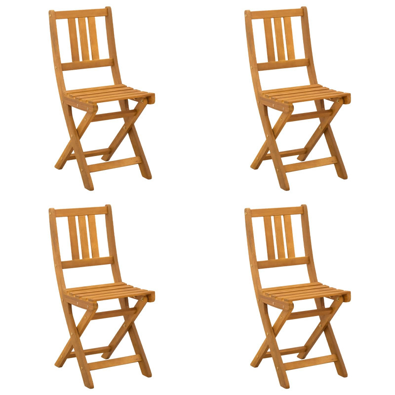 Krzesła Bistro na Zewnątrz 4 pcs naturalny 40 x 42 x 85 cm
