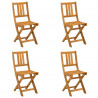Krzesła Bistro na Zewnątrz 4 pcs naturalny 40 x 42 x 85 cm