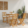 Krzesła Bistro na Zewnątrz 4 pcs naturalny 40 x 42 x 85 cm
