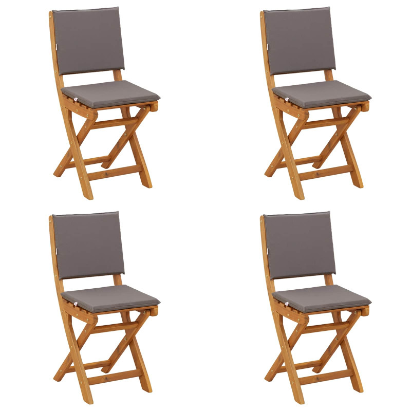 Krzesła Bistro na Zewnątrz 4 pcs ciemnoszary 38 x 46 x 85 cm