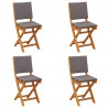 Krzesła Bistro na Zewnątrz 4 pcs ciemnoszary 38 x 46 x 85 cm