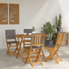 Krzesła Bistro na Zewnątrz 4 pcs ciemnoszary 38 x 46 x 85 cm