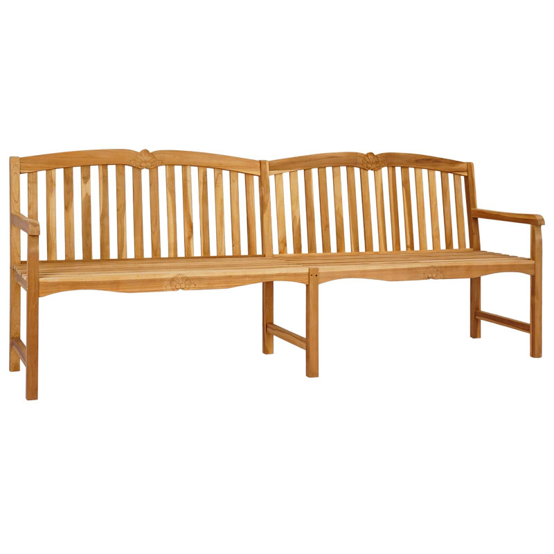 Ręcznie rzeźbiona ławka różana naturalny 228 x 61 x 94,5 cm
