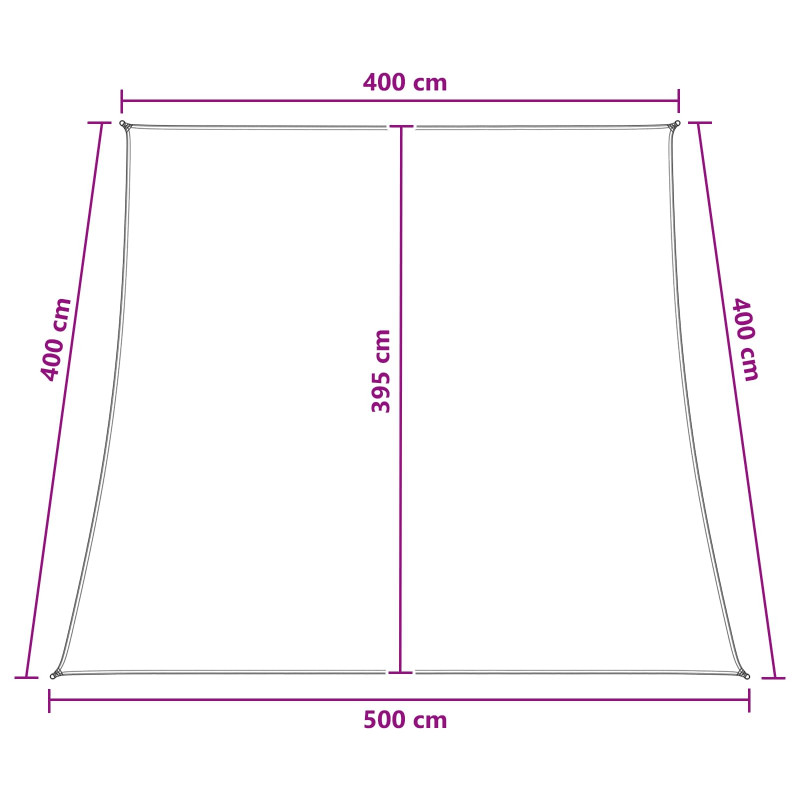 Żagiel przeciwsłoneczny Niebieski i biały 4 / 5 x 4 m HDPE