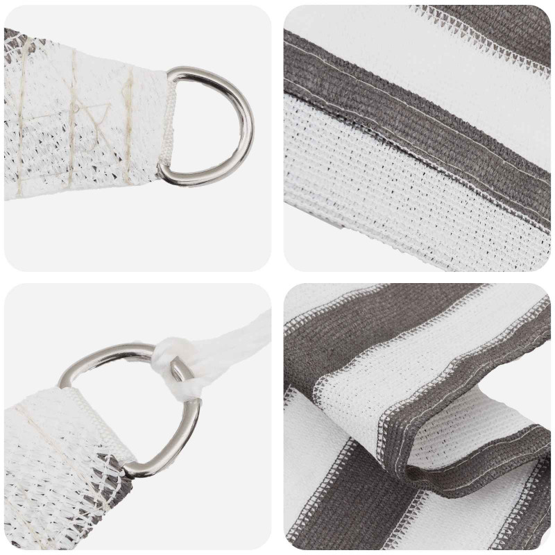 Żagiel przeciwsłoneczny Jasnoszary i biały. 3 / 4 x 3 m HDPE