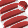 Samoprzylepne maty na schody 15 pcs czerwony 80 x 24,5 x 3,5 cm