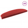 Samoprzylepne maty na schody 15 pcs czerwony 80 x 24,5 x 3,5 cm