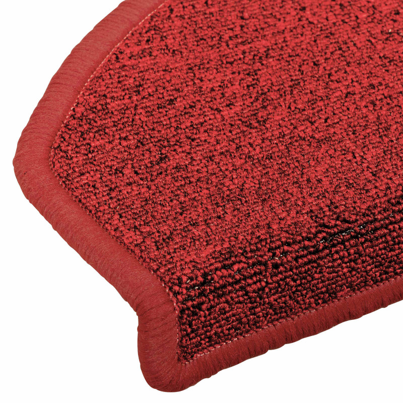 Samoprzylepne maty na schody 15 pcs czerwony 80 x 24,5 x 3,5 cm