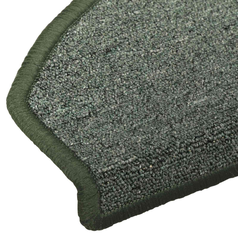 Samoprzylepne maty na schody Półokrąg 15 pcs Ciemnozielony