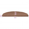 Samoprzylepne maty na schody 15 pcs brązowy 80 x 24,5 x 3,5 cm